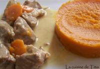 Blanquette de Veau  la Vanille et au Lait de Coco et sa Pure de Patate Douce