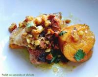 Poulet Rti aux Amandes et aux Abricots