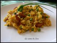 Risotto au Chorizo, Petits Pois et Curcuma