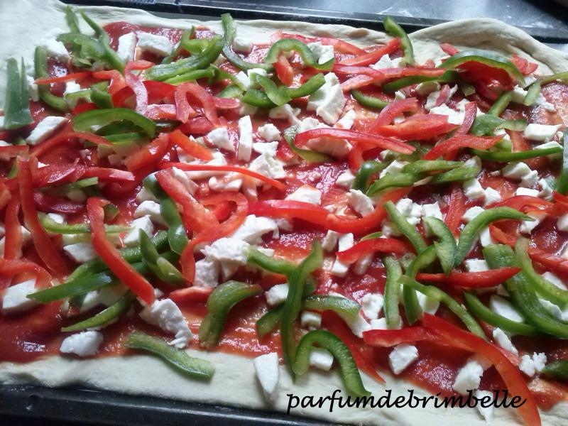 Pizza Poivrons, Jambon et Chorizo